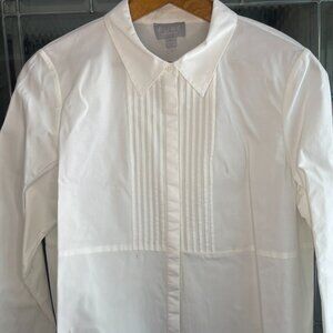 Pure Collection Button Front shirt Tunic White Women US 14/16 UK 18 EU 14